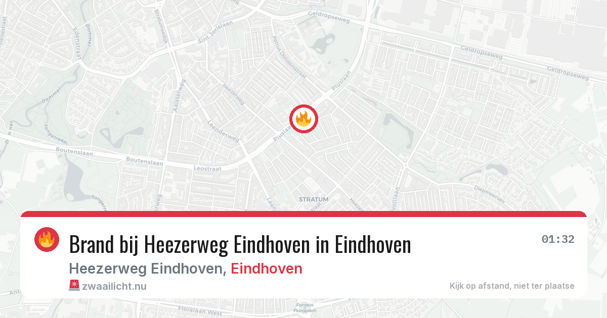 Brand bij Heezerweg Eindhoven in Eindhoven — 26 jul 2026