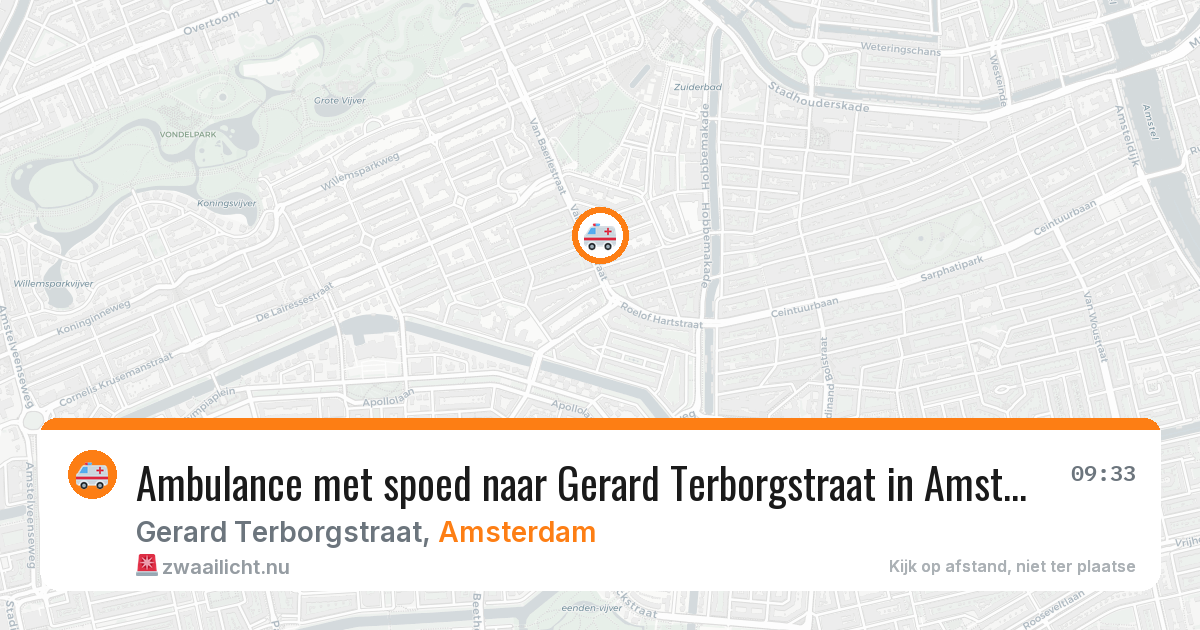 Ambulance met spoed naar Gerard Terborgstraat in Amsterdam — 31 mrt 2026