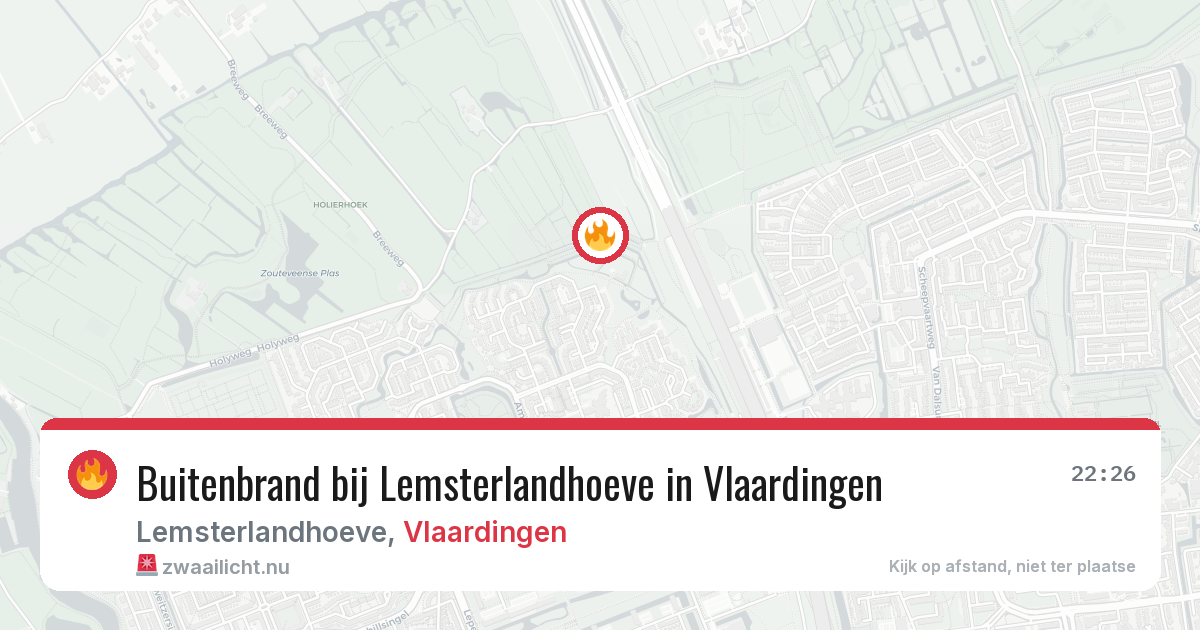 Buitenbrand bij Lemsterlandhoeve in Vlaardingen — 31 mei 2026