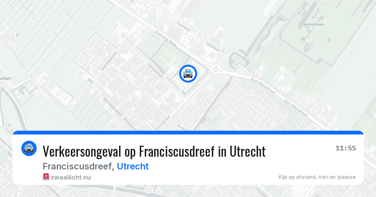 Verkeersongeval op Franciscusdreef in Utrecht — 15 mrt 2026