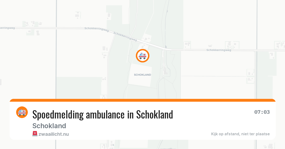 Spoedmelding ambulance in Schokland — 25 mei 2026