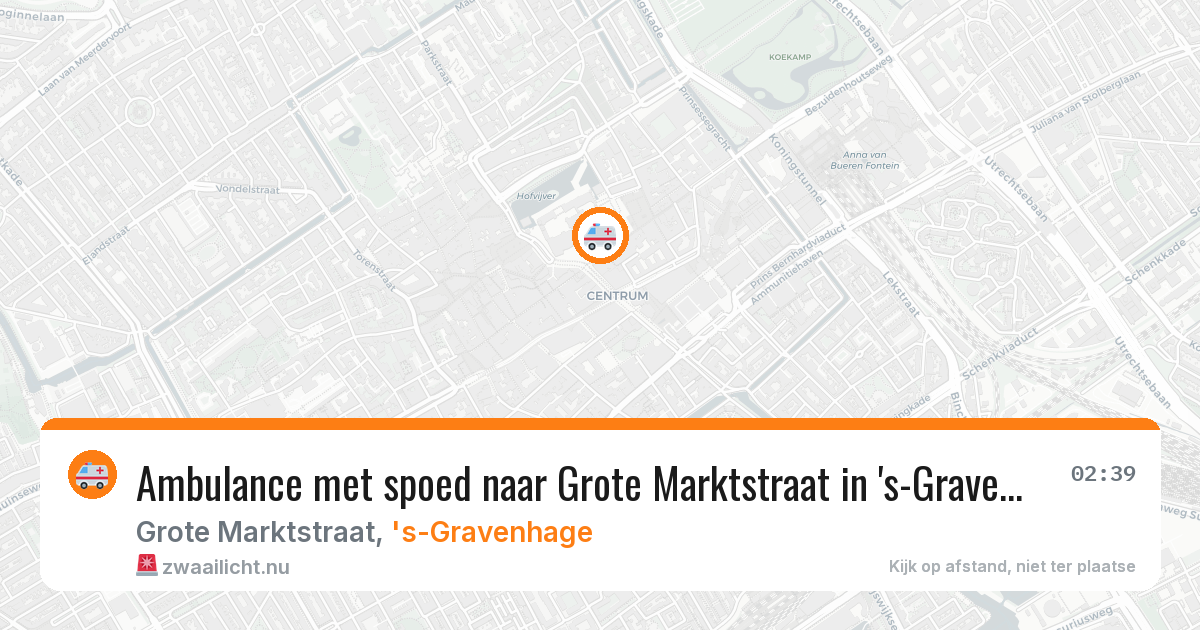 Ambulance met spoed naar Grote Marktstraat in 's-Gravenhage — 24 jan 2026