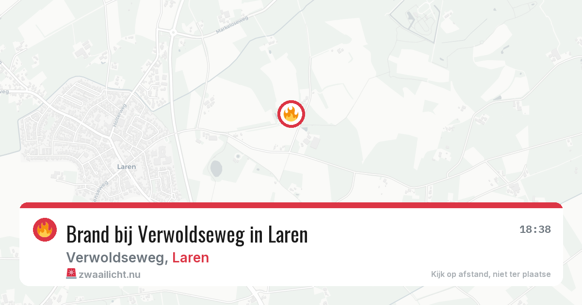 Brand bij Verwoldseweg in Laren — 29 mei 2026
