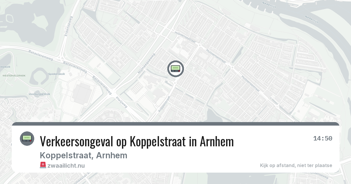 Verkeersongeval op Koppelstraat in Arnhem — 10 jul 2026