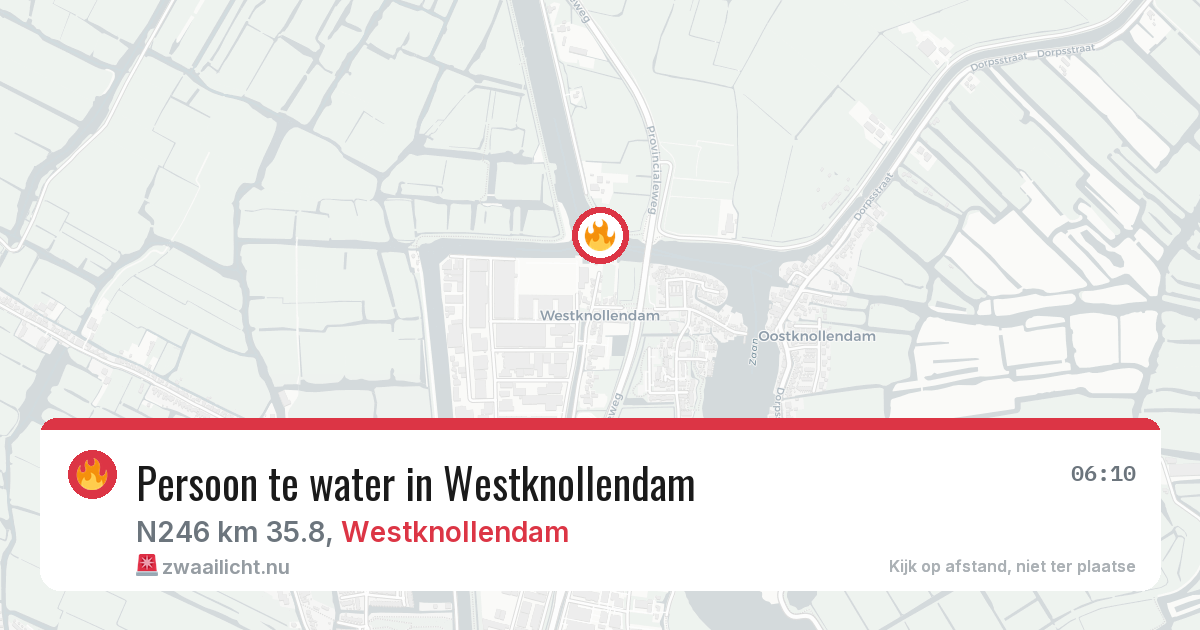 Persoon te water in Westknollendam — 8 jun 2026