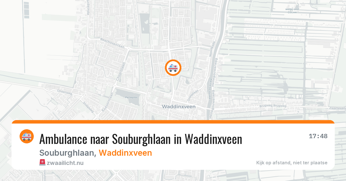 Ambulance naar Souburghlaan in Waddinxveen — 24 jul 2026