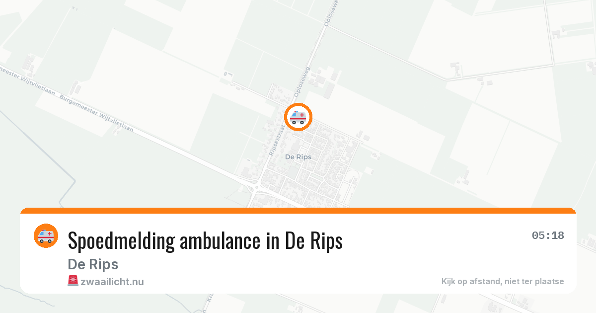 Spoedmelding ambulance in De Rips — 23 mrt 2026