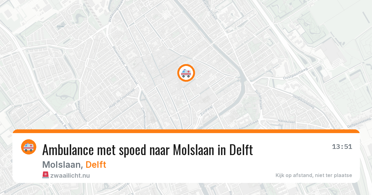 Ambulance met spoed naar Molslaan in Delft — 24 jan 2026