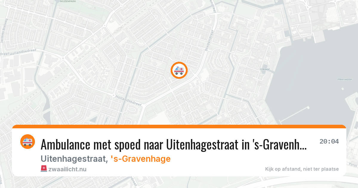 Ambulance met spoed naar Uitenhagestraat in 's-Gravenhage — 24 jan 2026
