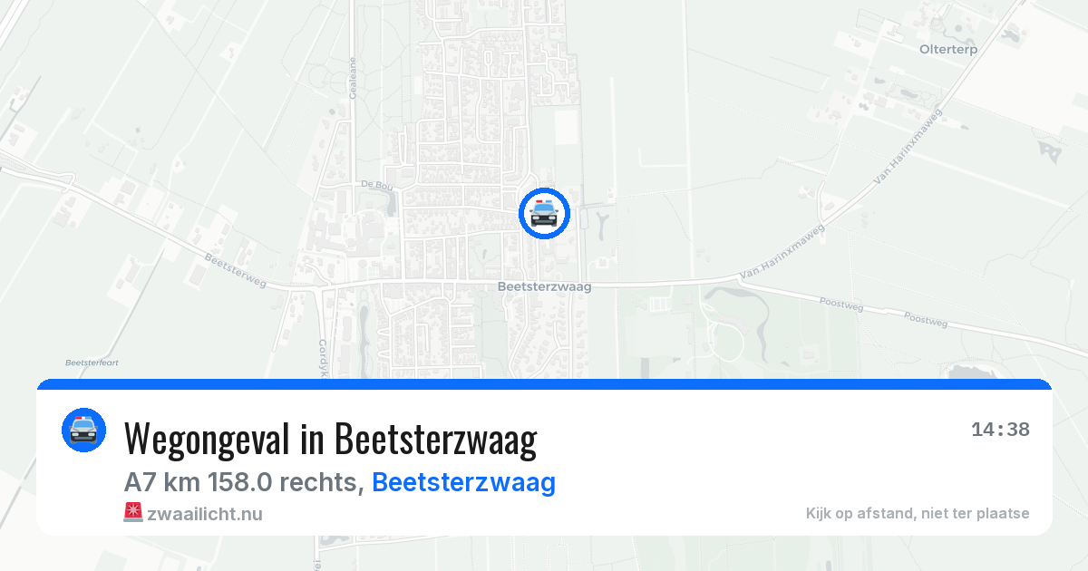 Wegongeval in Beetsterzwaag — 20 apr 2026