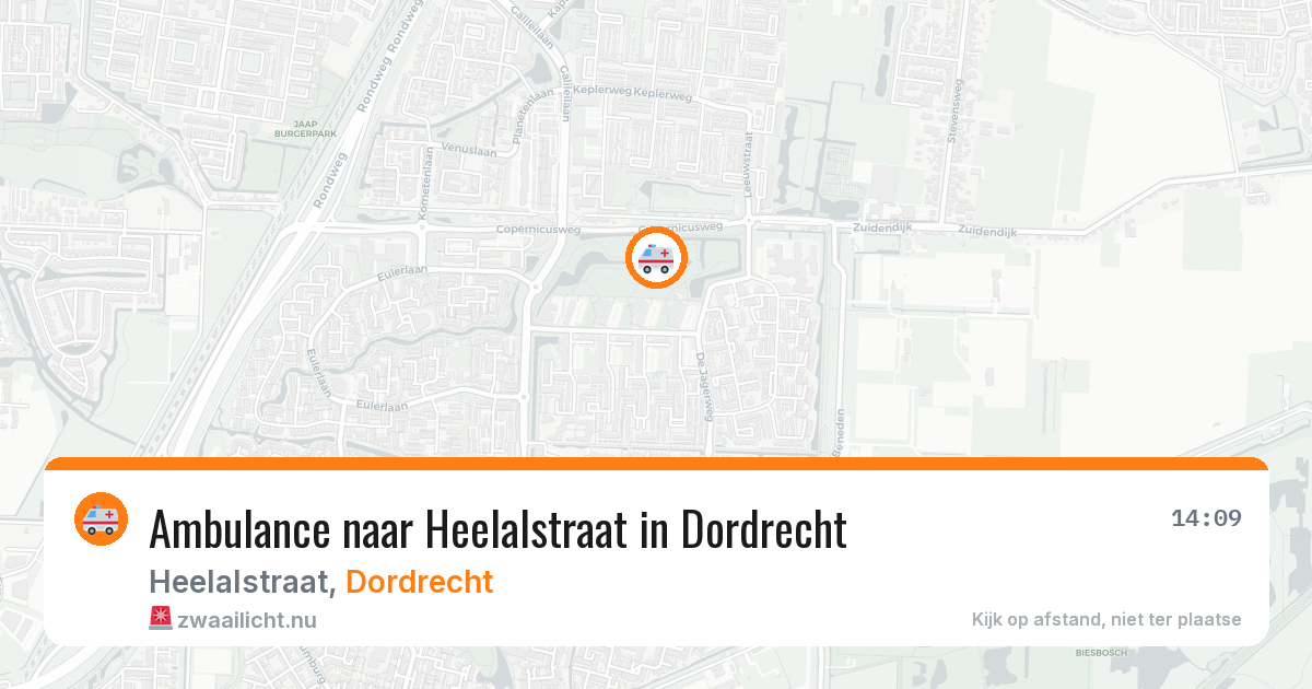 Ambulance naar Heelalstraat in Dordrecht — 18 jul 2026
