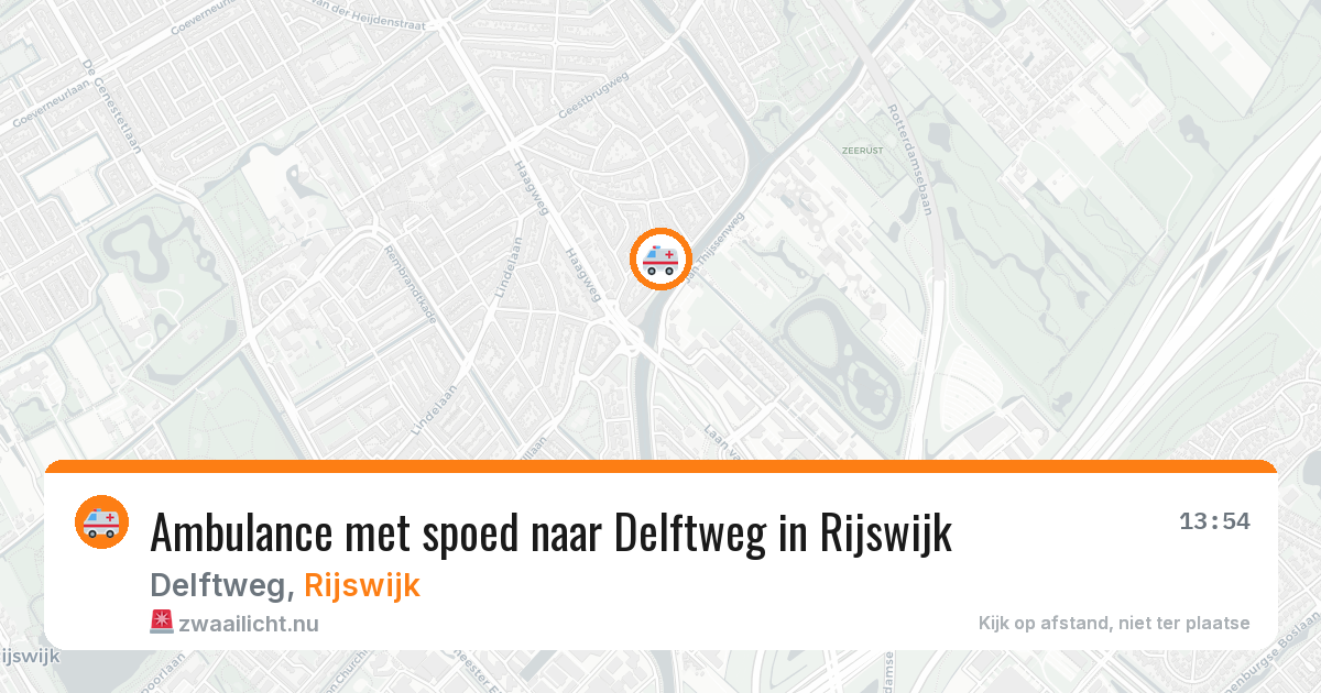 Ambulance met spoed naar Delftweg in Rijswijk — 4 jun 2026