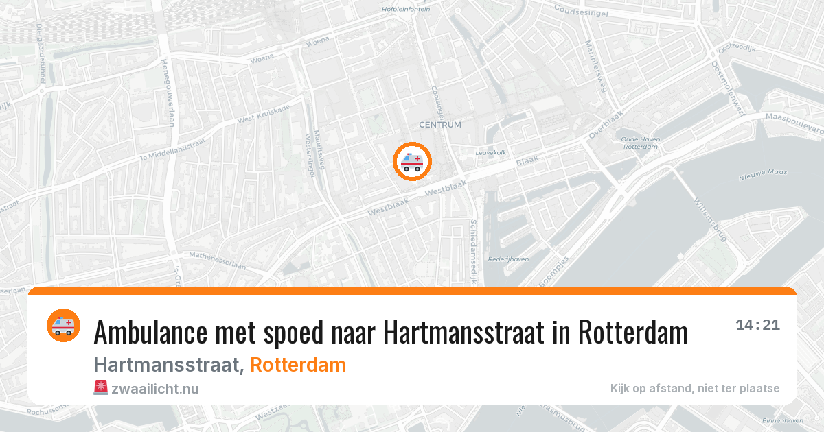 Ambulance met spoed naar Hartmansstraat in Rotterdam — 25 jul 2026