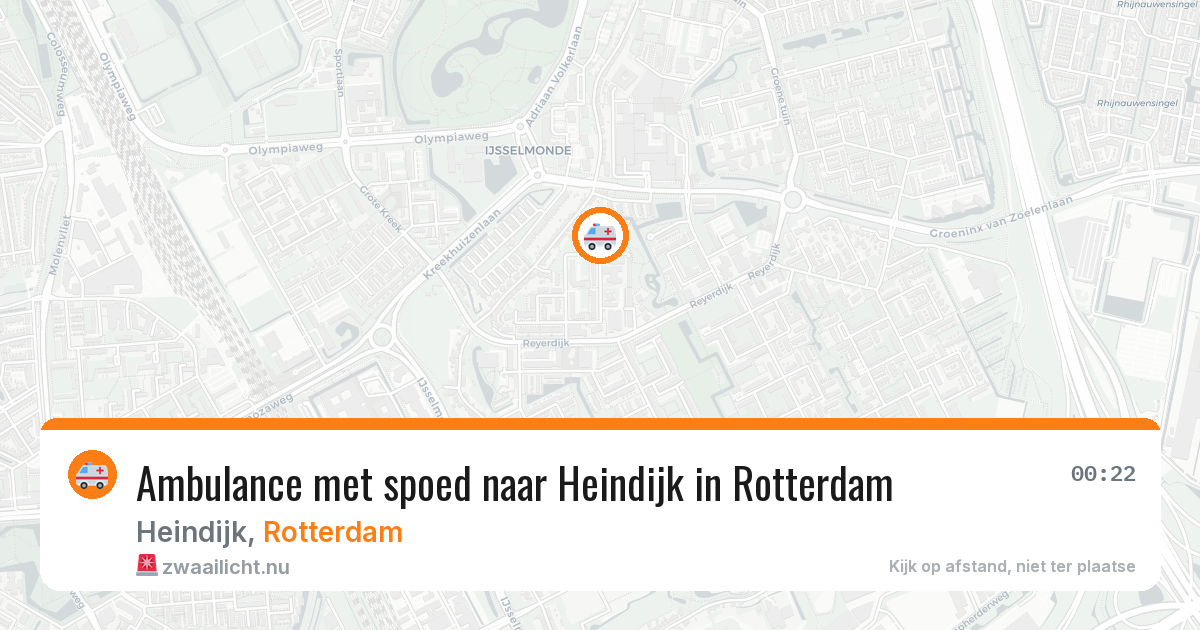 Ambulance met spoed naar Heindijk in Rotterdam — 22 jul 2026