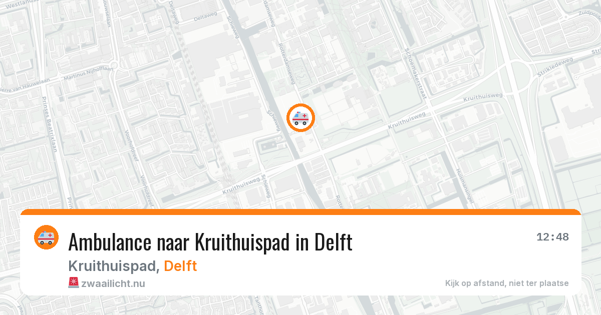 Ambulance naar Kruithuispad in Delft — 25 jul 2026