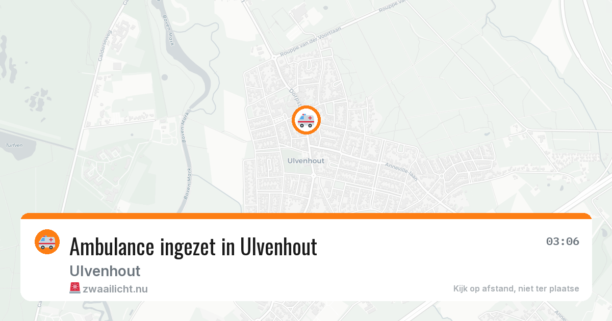 Ambulance ingezet in Ulvenhout — 6 jul 2026