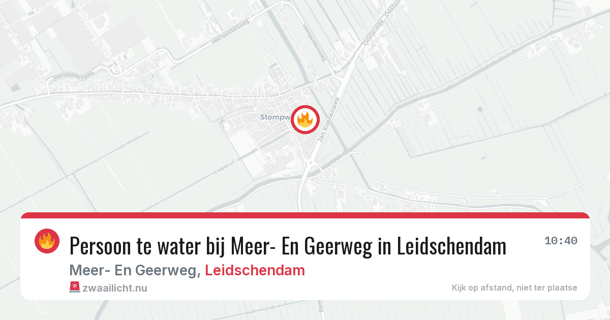 Persoon te water bij Meer- En Geerweg in Leidschendam — 1 jun 2026