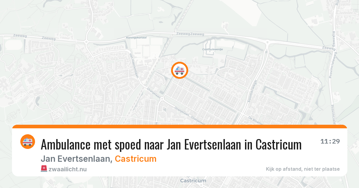 Ambulance met spoed naar Jan Evertsenlaan in Castricum — 15 mei 2026