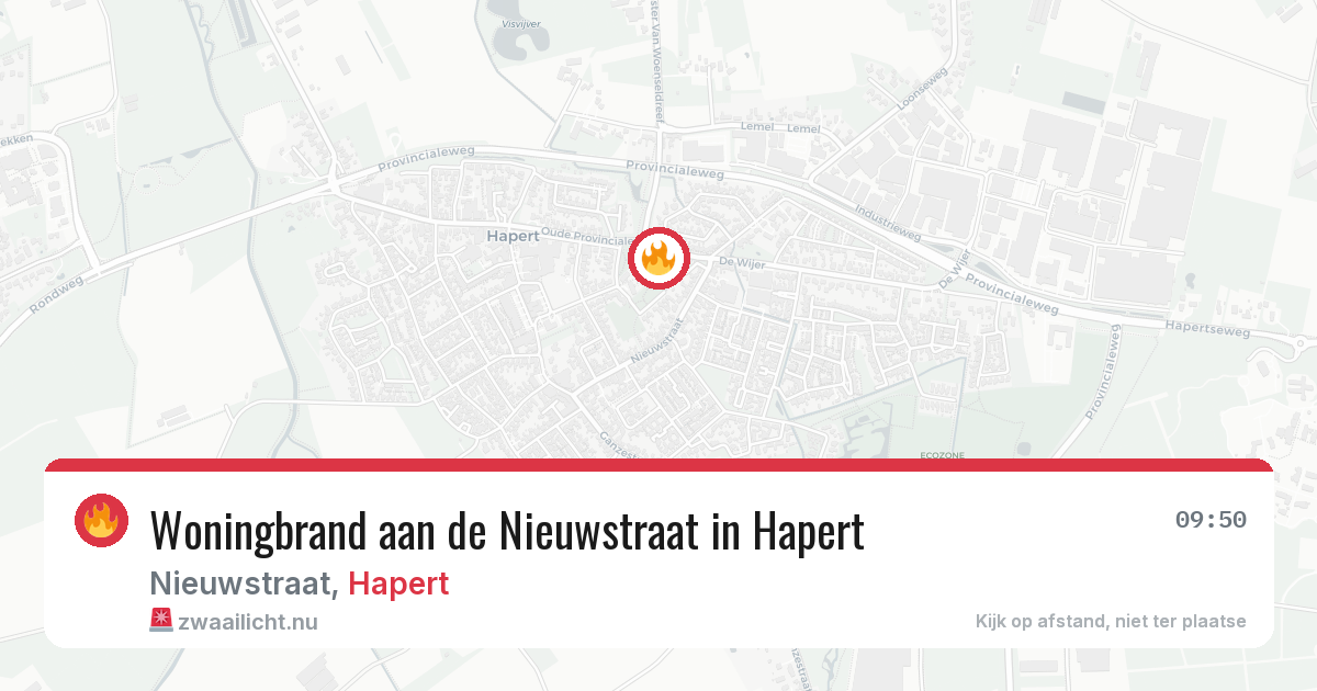 Woningbrand aan de Nieuwstraat in Hapert — 18 apr 2026