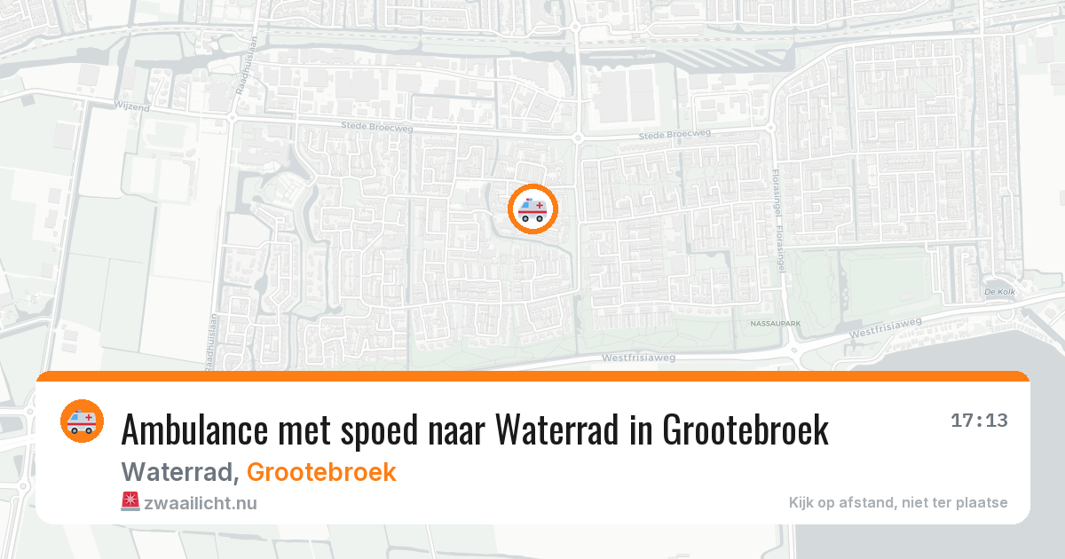 Ambulance met spoed naar Waterrad in Grootebroek — 24 jul 2026