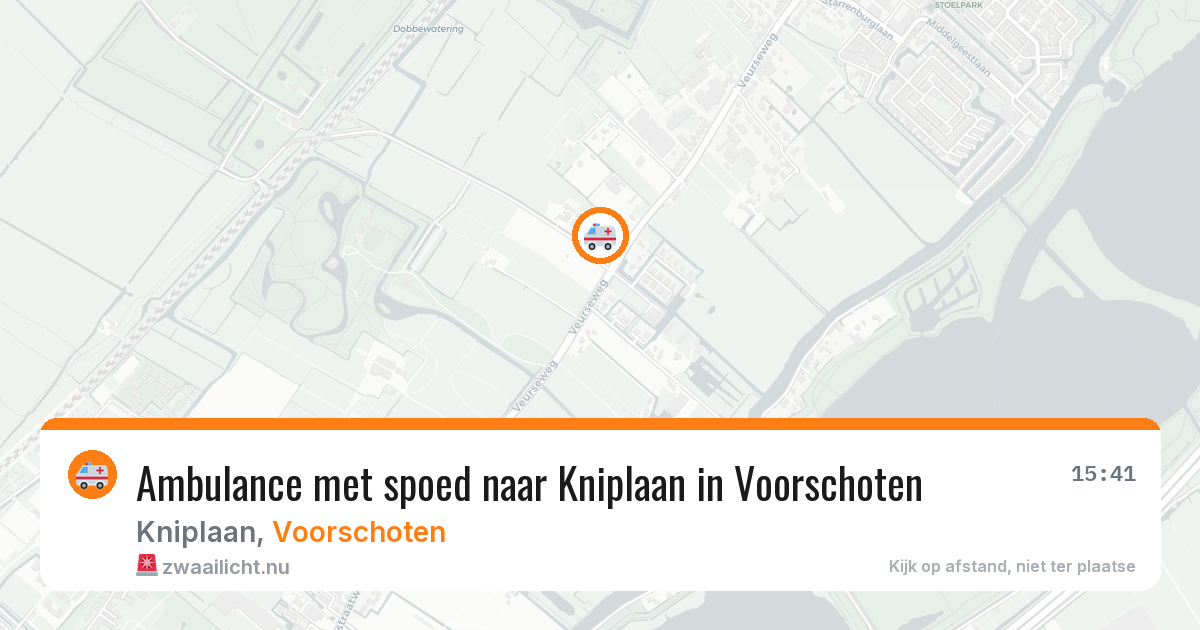 Ambulance met spoed naar Kniplaan in Voorschoten — 21 jul 2026