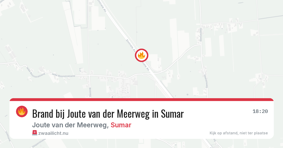 Brand bij Joute van der Meerweg in Sumar — 17 feb 2026
