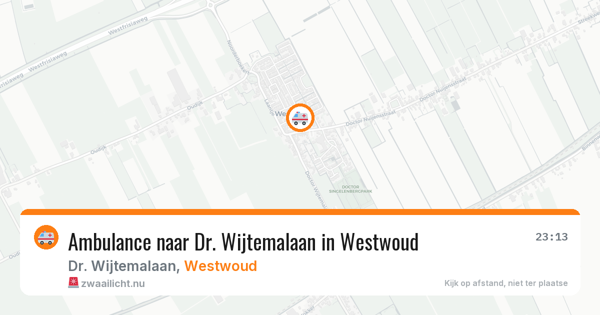 Ambulance naar Dr. Wijtemalaan in Westwoud — 28 mrt 2026