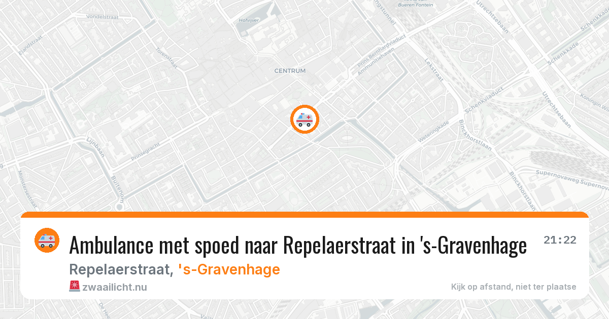 Ambulance met spoed naar Repelaerstraat in 's-Gravenhage — 12 jul 2026