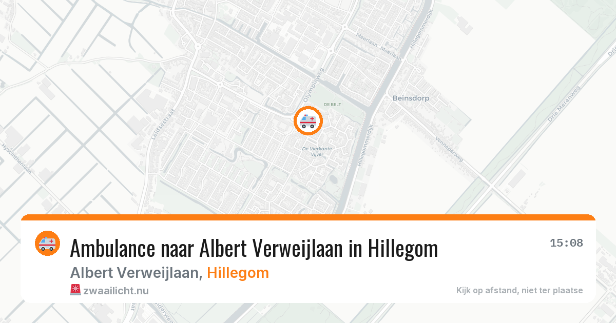 Ambulance naar Albert Verweijlaan in Hillegom — 17 jul 2026