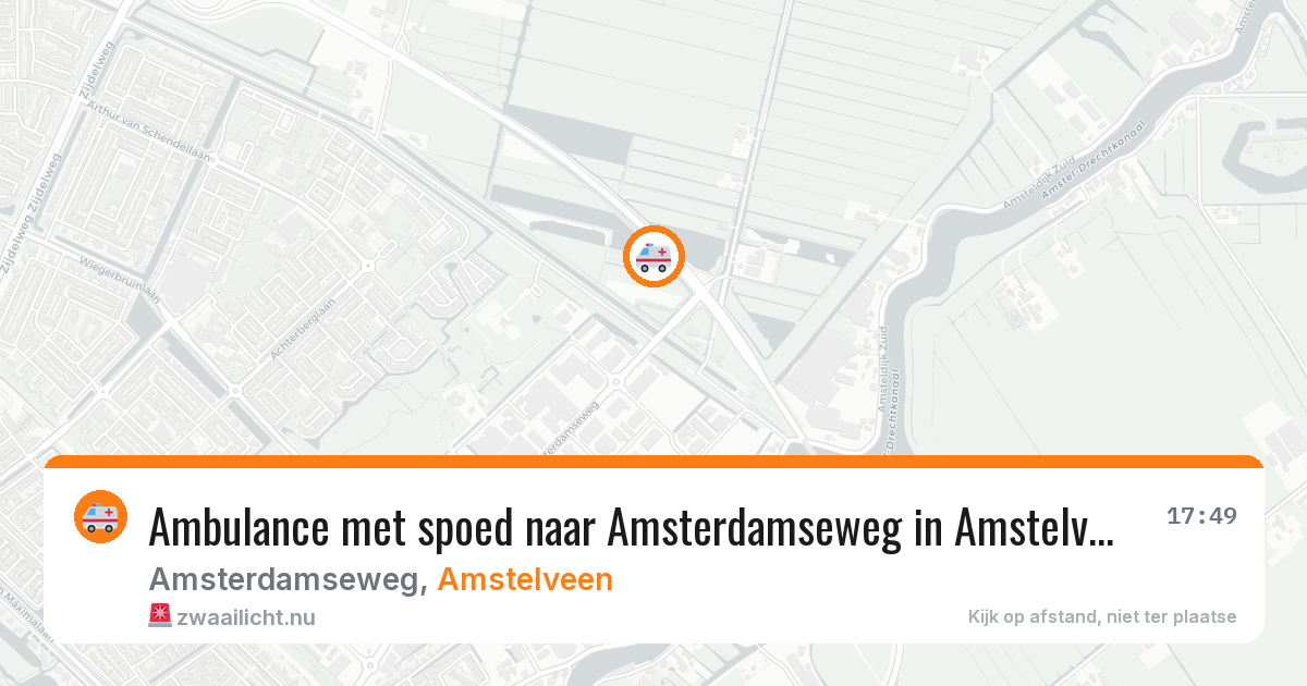 Ambulance met spoed naar Amsterdamseweg in Amstelveen — 10 jul 2026