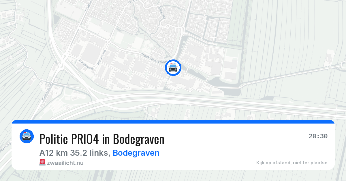 Politie PRIO4 in Bodegraven — 14 mrt 2026 | 🚨 Zwaailicht.nu