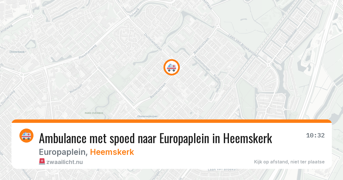 Ambulance met spoed naar Europaplein in Heemskerk — 6 mei 2026