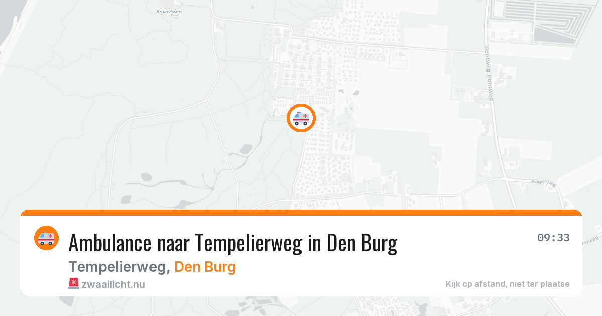 Ambulance naar Tempelierweg in Den Burg — 10 jul 2026