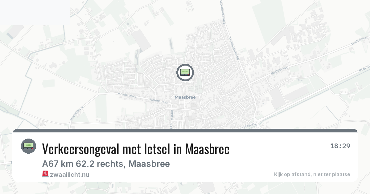 Verkeersongeval met letsel in Maasbree — 6 apr 2026