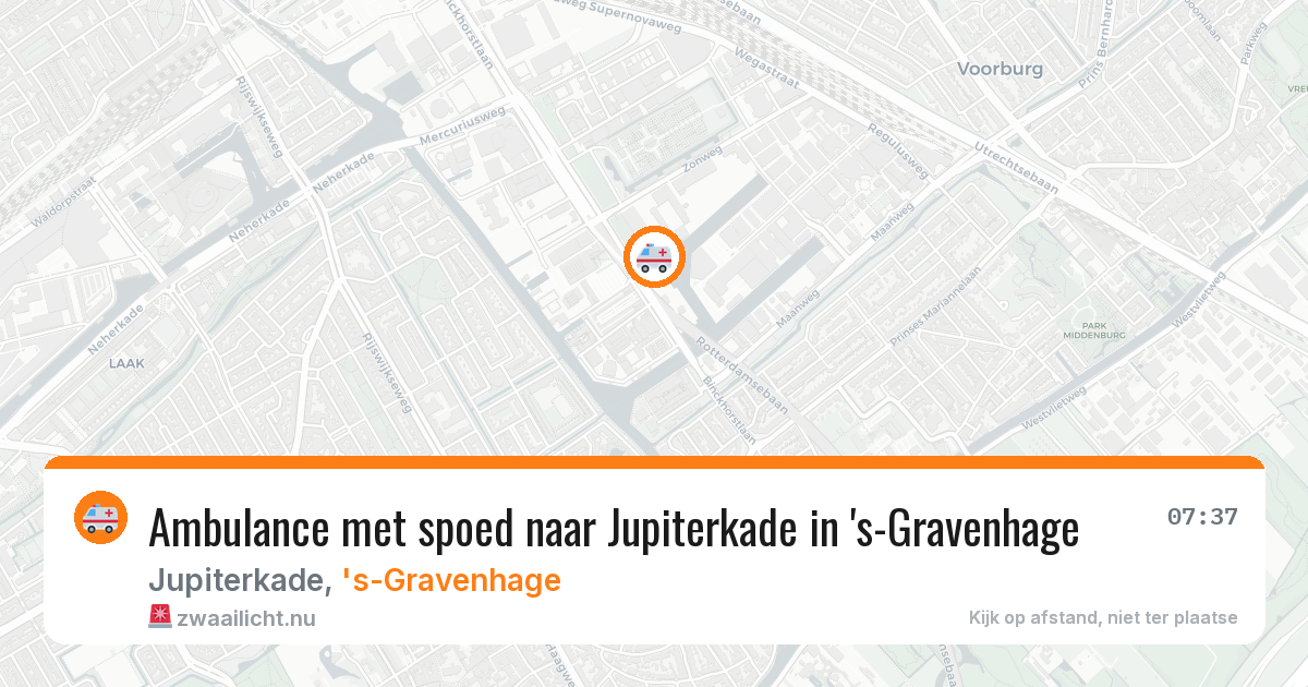 Ambulance met spoed naar Jupiterkade in 's-Gravenhage — 22 jul 2026