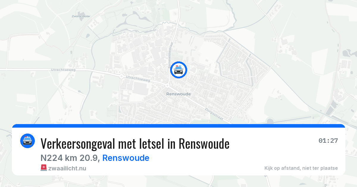 Verkeersongeval met letsel in Renswoude — 10 jul 2026