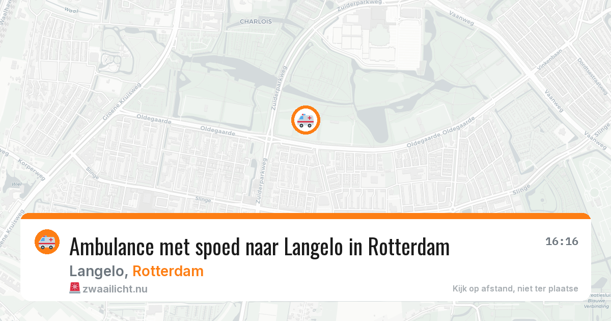 Ambulance met spoed naar Langelo in Rotterdam — 30 mei 2026