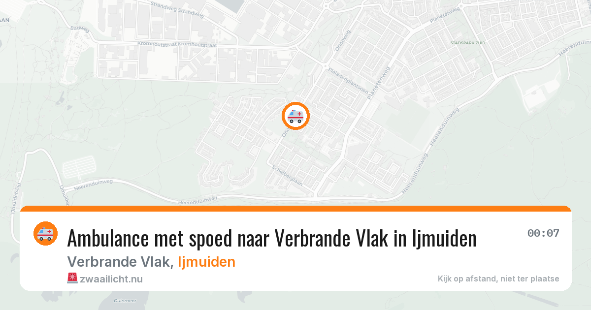 Ambulance met spoed naar Verbrande Vlak in Ijmuiden — 6 jun 2026