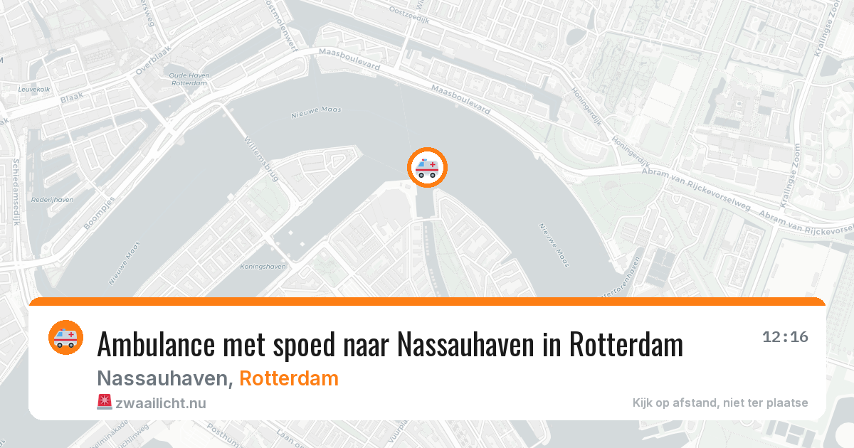 Ambulance met spoed naar Nassauhaven in Rotterdam — 7 jun 2026