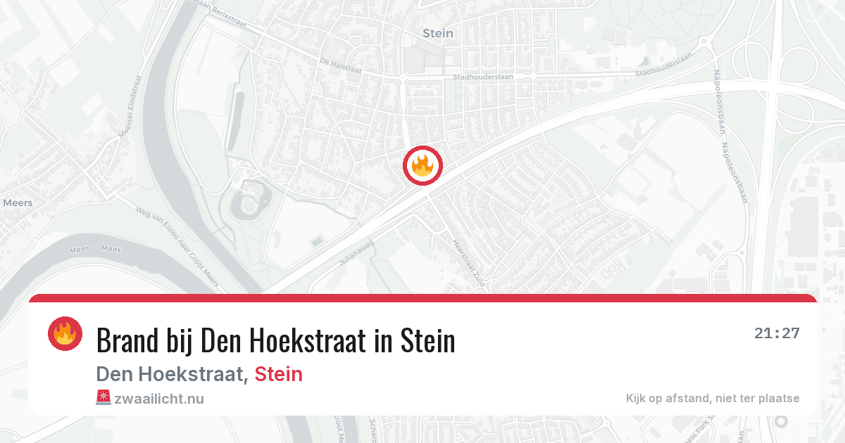 Brand bij Den Hoekstraat in Stein — 25 mrt 2026