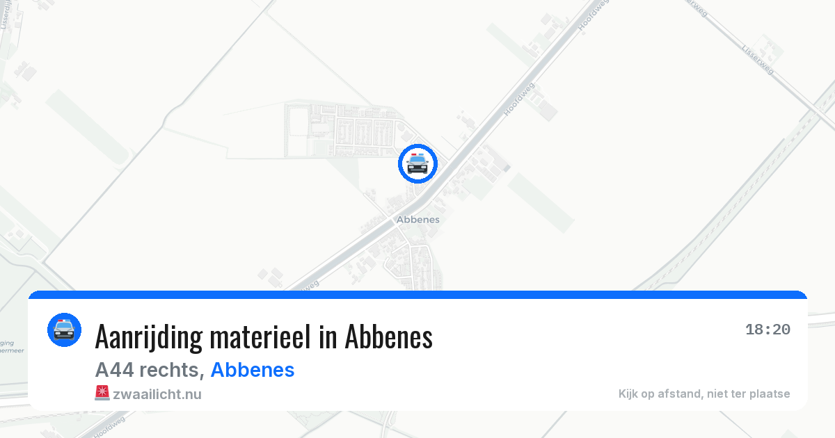 Aanrijding materieel in Abbenes — 9 jul 2026