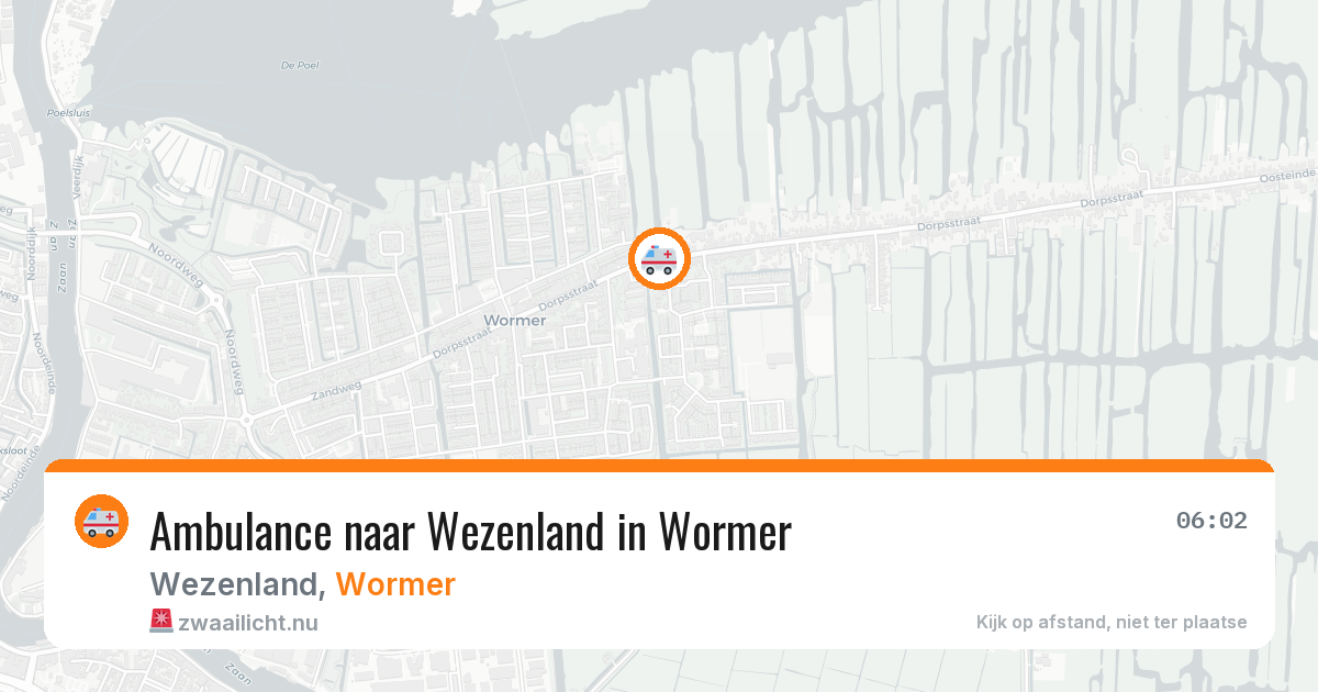 Ambulance naar Wezenland in Wormer — 19 jan 2026