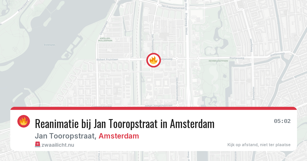 Reanimatie bij Jan Tooropstraat in Amsterdam — 30 mei 2026