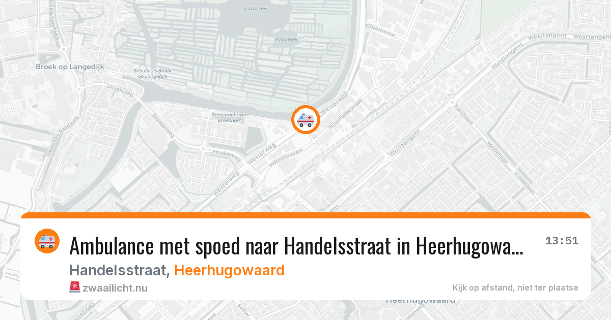 Ambulance met spoed naar Handelsstraat in Heerhugowaard — 22 jul 2026