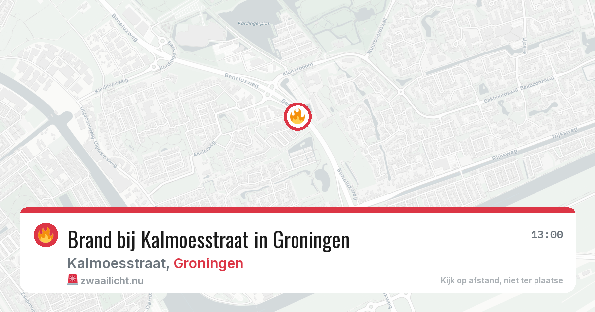 Brand bij Kalmoesstraat in Groningen — 2 jun 2026