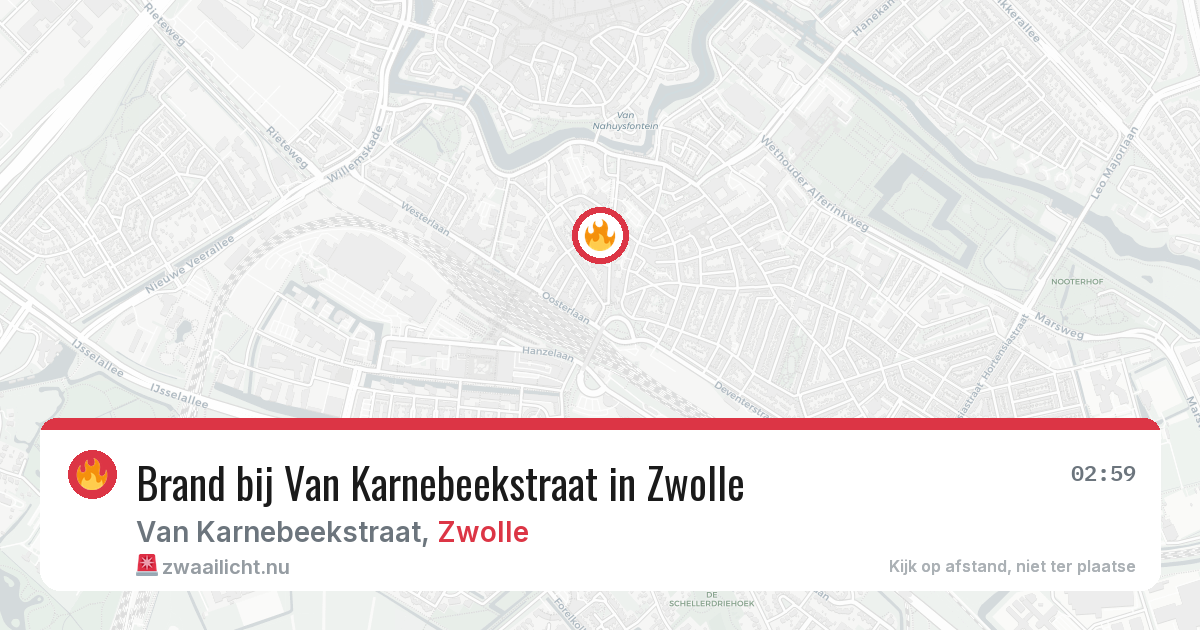 Brand bij Van Karnebeekstraat in Zwolle — 6 jun 2026