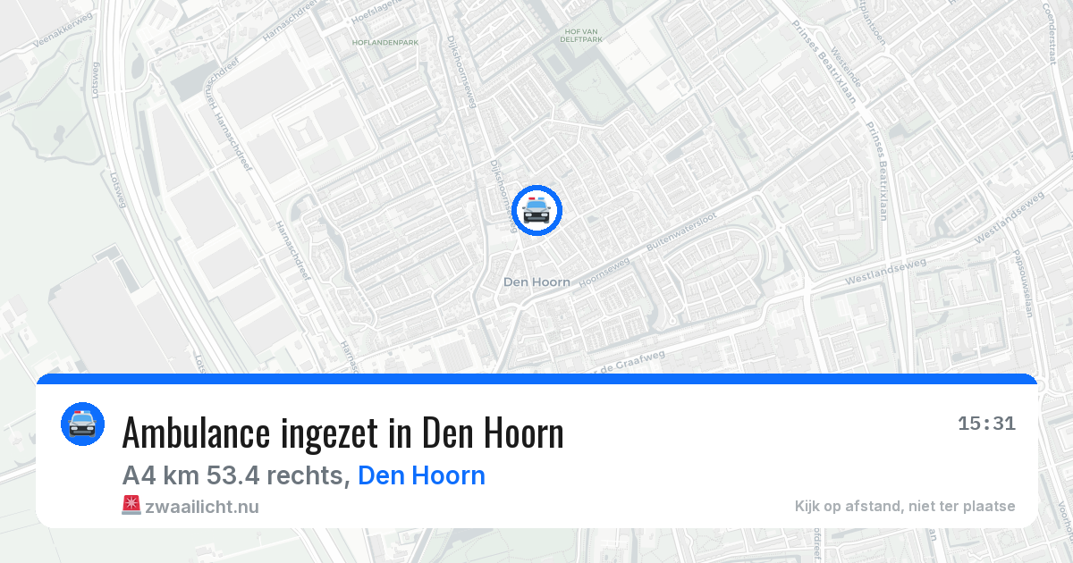 Ambulance ingezet in Den Hoorn — 12 jul 2026