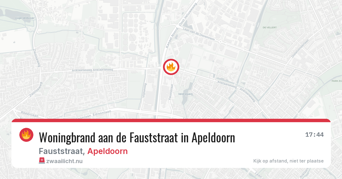 Woningbrand aan de Fauststraat in Apeldoorn — 14 jul 2026