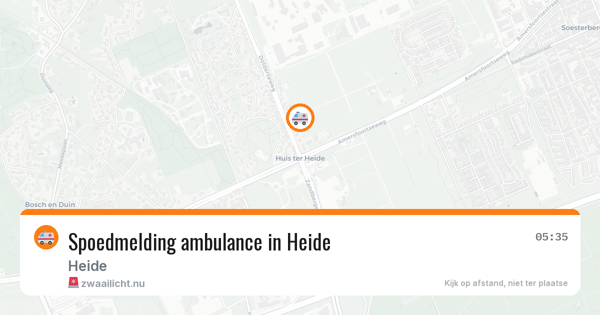 Spoedmelding ambulance in Heide — 15 jul 2026