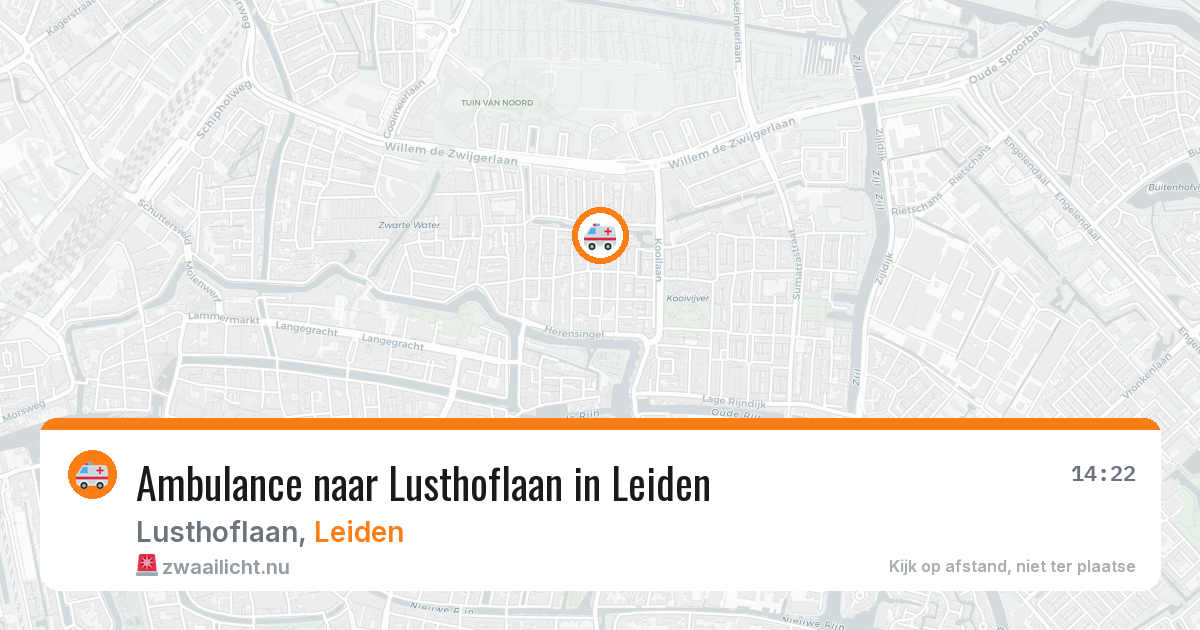 Ambulance naar Lusthoflaan in Leiden — 17 jul 2026